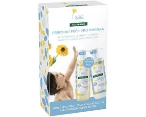 Klorane Bebe Xmass Jemný umývací gél 500ml + Hydratačné mlieko 500ml