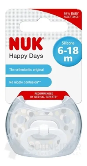 NUK CUMLÍK CLASSIC HAPPY DAYS V2-Silikón Box