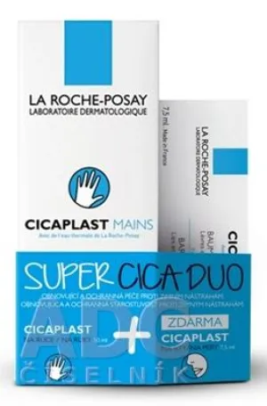 La Roche-Posay Cicaplast krém na ruky 50ml + Cicaplast na pery 7,5ml