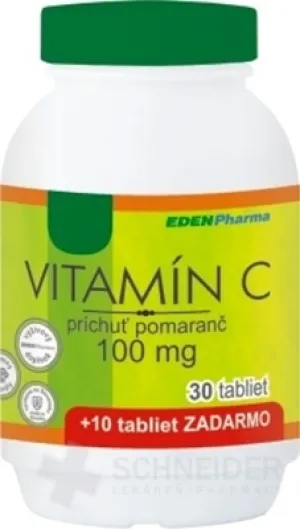 EDENPharma VITAMÍN C 100 mg príchuť pomaranč