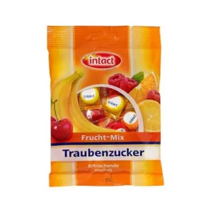 INTACT Frucht  Mix Hroznový cukor pastilky s príchuou ovocia 100 g