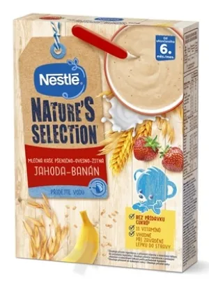 Nestlé Mliečna kaša PŠENIČNO-OVSENÁ Jahoda--banán