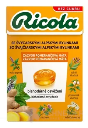 RICOLA Zázvor pomarančová mäta