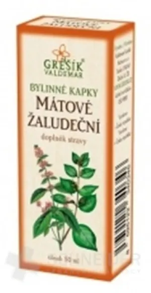 GREŠÍK BYLINNÉ KVAPKY MÄTOVÉ ŽALÚDOČNÉ
