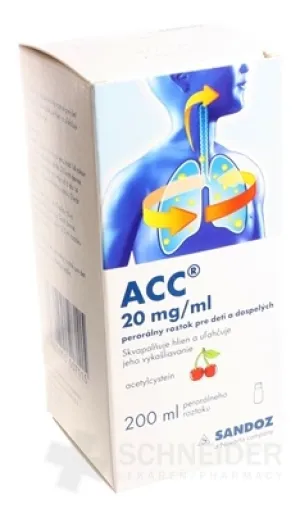 ACC 20 mg/ml perorálny roztok pre deti a dospelých