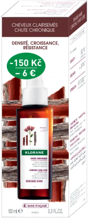 Klorane Force Tri-active - Sérum s komplexom chinín-kofeín-arginín 100ml