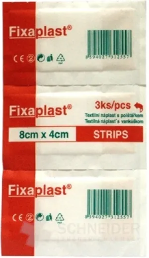 FIXAplast STRIPS náplasť 8x4 cm