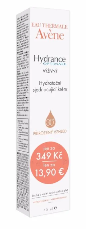 Avene Hydrance Optimale Výživný hydratačný zjednocujúci krém SPF 30 40ml