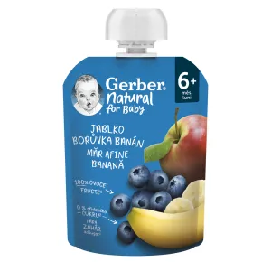 Gerber Natural Kapsička Jablko, čučoriedka a banán