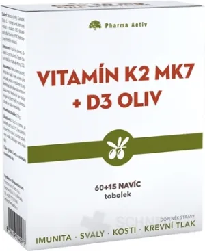 Pharma Activ Vitamín K2 MK7 + D3 OLIV
