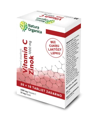 Natura Organica Vitamín C 1000 mg + organický zinok 30tbl