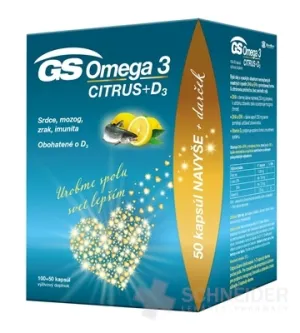 GS Omega 3 Citrus + D cps. 100+50 darček 2021