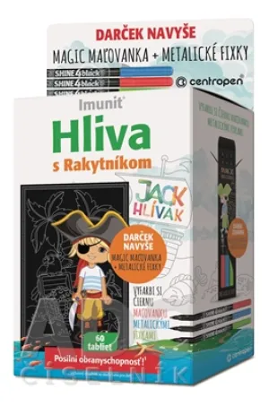 Hliva ustric. pre DETI s Rakytn. - IMUNIT JACK HLÍVÁK 60 tbl.+ omaľovánka