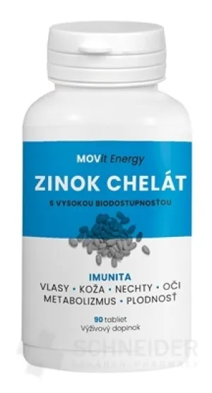 MOVit Zinok Chelát 15 mg