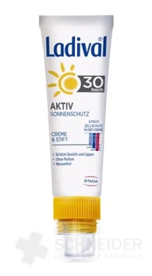 Ladival AKTIV na tvár a pery SPF 30+ (2 v 1)