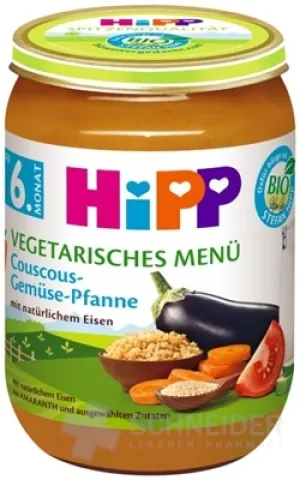 HiPP BIO Vegetariánske menu Kuskus