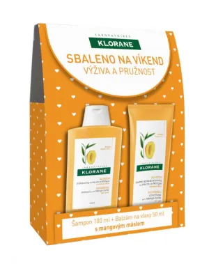 Klorane Šampón s mangovým maslom 100ml + balzam 50ml