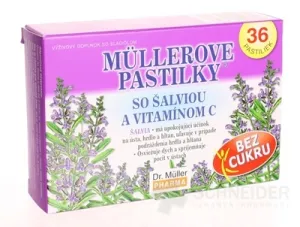 MÜLLEROVE PASTILKY SO ŠALVIOU A VIT. C