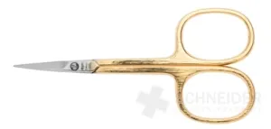 Nippes Noničky na kou zahnuté zlatené 9 cm 1ks