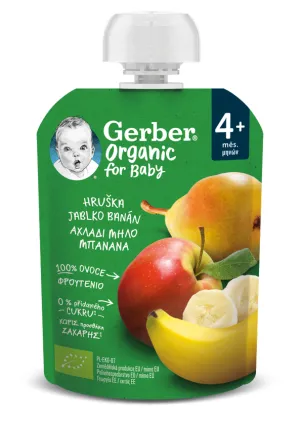 Gerber Organic Kapsička Hruška, jablko, banán