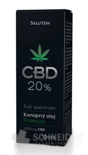 CBD 20 % Konopný olej Premium SALUTEM