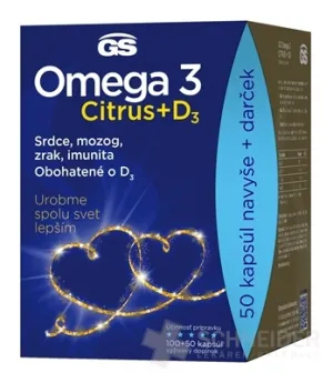 GS Omega 3 CITRUS + D3 darček 2022