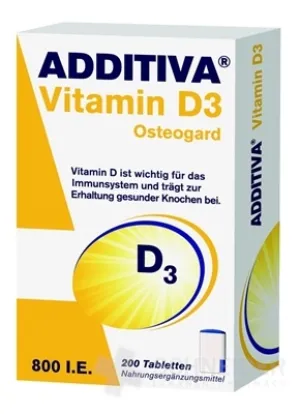 ADDITIVA Vitamín D3 800IE Osteogard