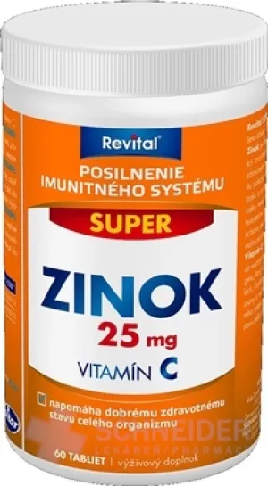 Revital SUPER ZINOK 25 MG + VITAMIN C