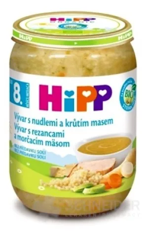 HiPP BIO Vývar s rezancami a morčacím mäsom