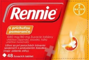 Rennie s príchuťou pomaranča 680 mg/80 mg