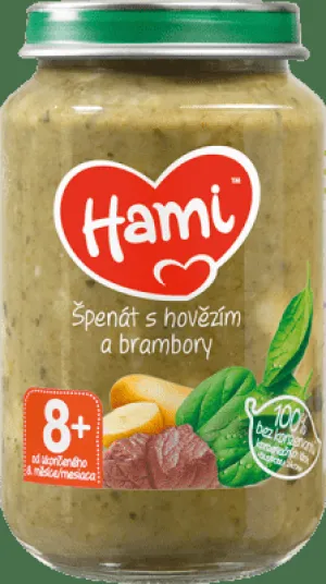 Hami príkrm Špenát s hovädzím a zemiakmi