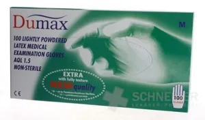 DUMAX RUKAVICE latexové vyšetrovacie
