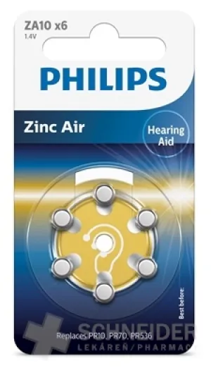 PHILIPS Zinc Air ZA10 batérie