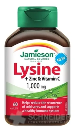 JAMIESON LYZÍN 1 000 mg SO ZINKOM A VITAMÍNOM C