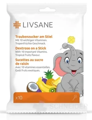 LIVSANE Lízanky s dextrózou