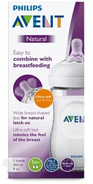 AVENT FĽAŠA Natural PP 260 ml