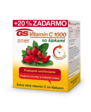 GS Vitamín C 1000+šípky tbl. 50+10 2016