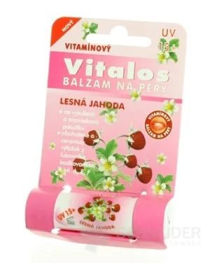 VITALOS Balzam na pery lesná jahoda SPF 15