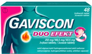 GAVISCON Duo Efekt Žuvacie tablety 48 tabliet