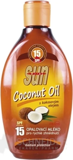 SUN COCONUT OIL opaľovacie MLIEKO SPF 15