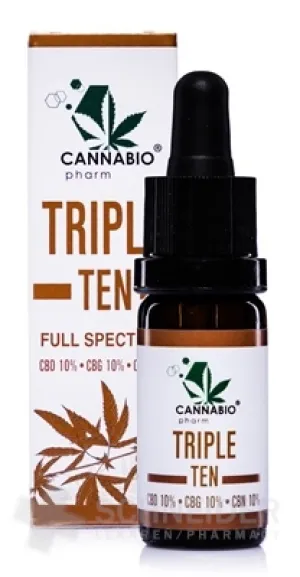 CANNABIOpharm TRIPLE TEN- CBD 10%-CBG 10%-CBN 10%