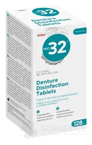 Dr.Max PRO32 Čistiace tablety na zubné protézy