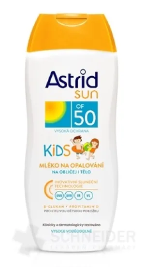 ASTRID SUN Detské mlieko na opaľovanie OF 50