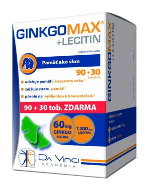 GinkgoMax + Lecitin Da Vinci 90 + 30 tob. zadarmo