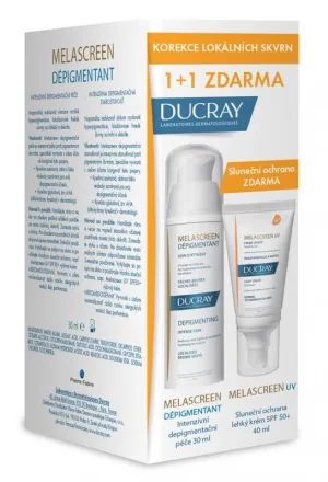 Ducray Melascreen depigmentačná staroslivosť 30ml + Melascreen ľahký krém SPF 50+ 40ml