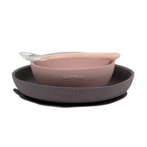 Nattou Set jedálenský silikónový bez BPA