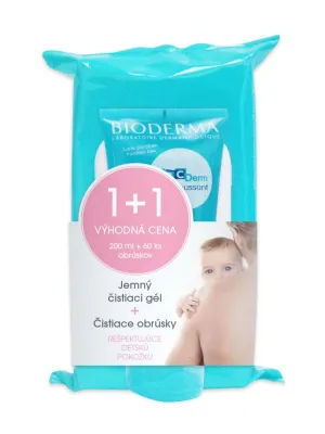 Bioderma ABCDerm Gel moussant 200ml + Obrúsky 60ks