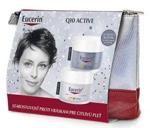 Eucerin Q10 Active Vyhladzujúci denný krém proti vráskam pre citlivú pleť 50ml + Regeneračný nočný krém proti vráskam pre citliv