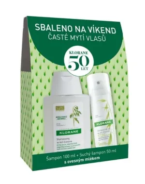 Klorane Šampón Ovos 100ml + Suchý šampón Ovos 50ml