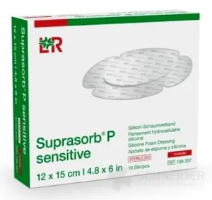 SUPRASORB P SENSITIVE silikónový penový obväz, Multisite, (12x15 cm) 1x10 ks